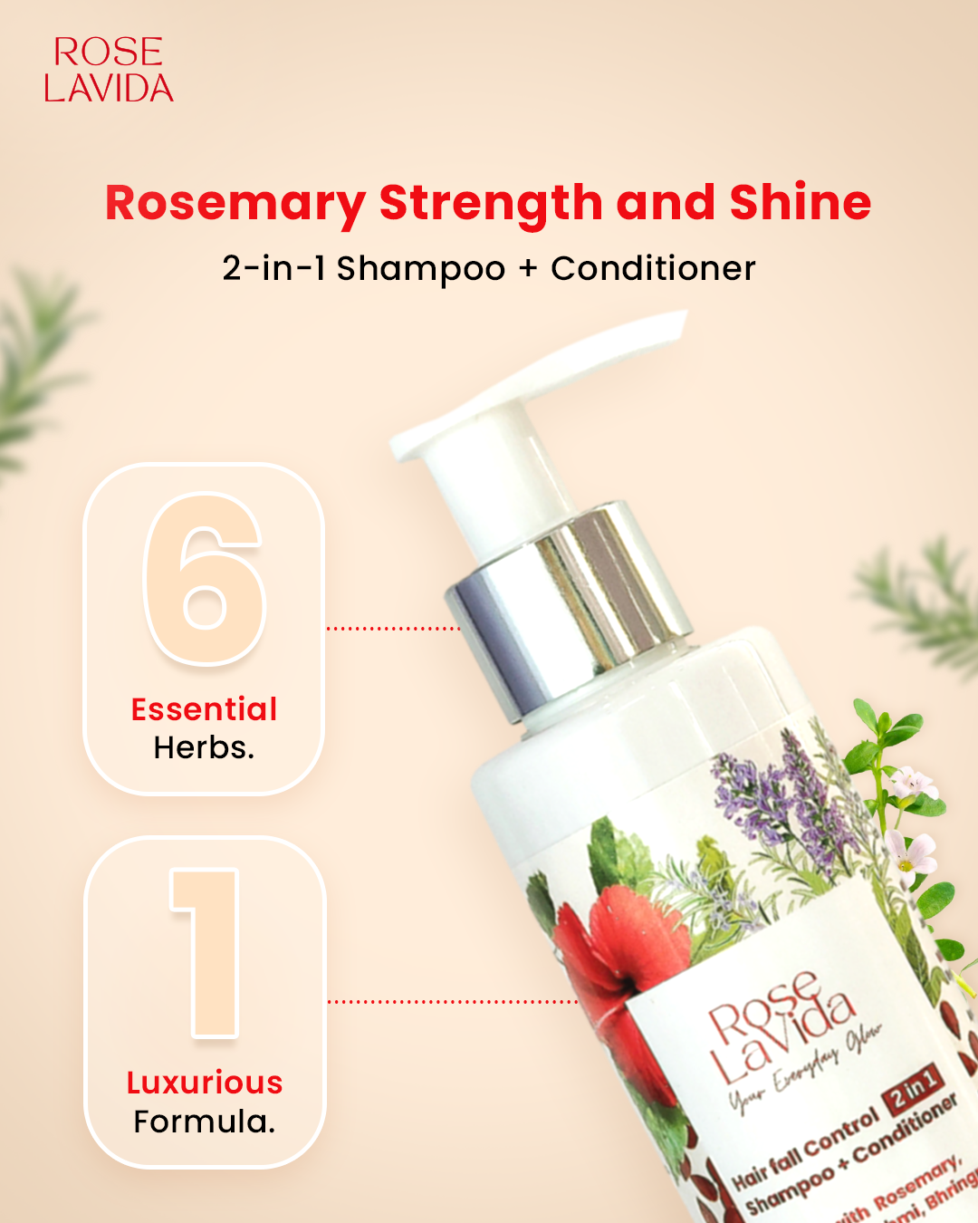 Nature’s 2-in-1 Haircare Combo | For All Hair Types | All Age Groups, 200 ml each